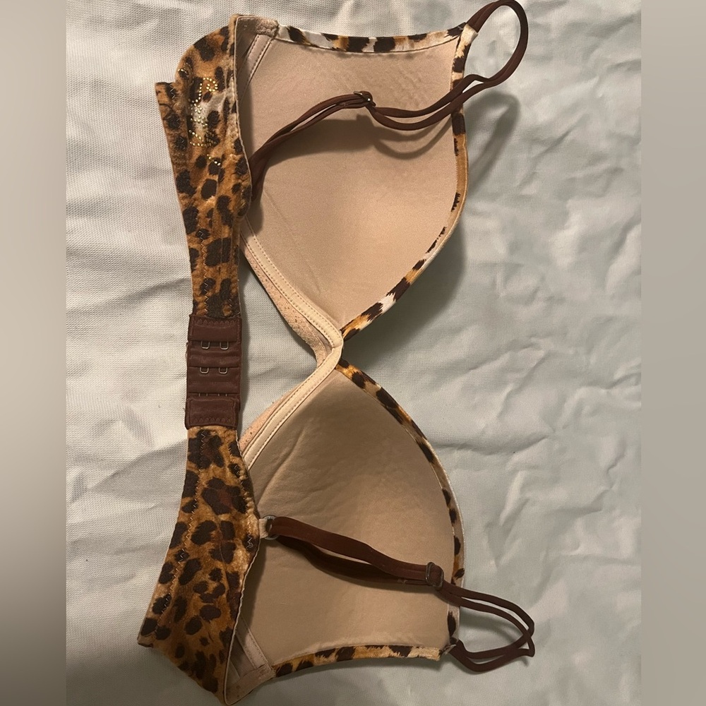 2007 VS Y2K Very Sexy Leopard Print Bra Wireless Victoria’s Secret - Picture 5 of 10